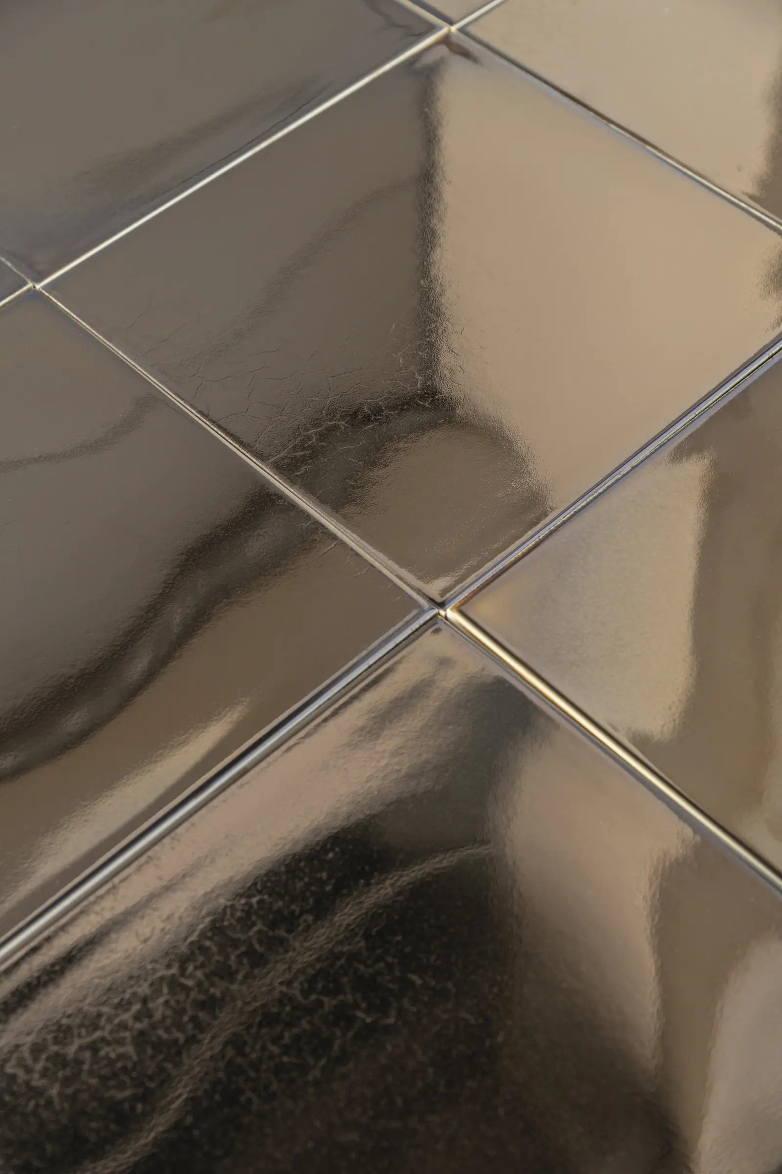 Square bronze close-up